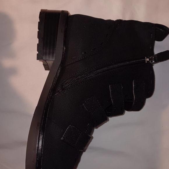 Womens suede black boots with zipper 8N MUNRO EXTRALIGHT SHOCK ABSORBING HEEL - Picture 9 of 9